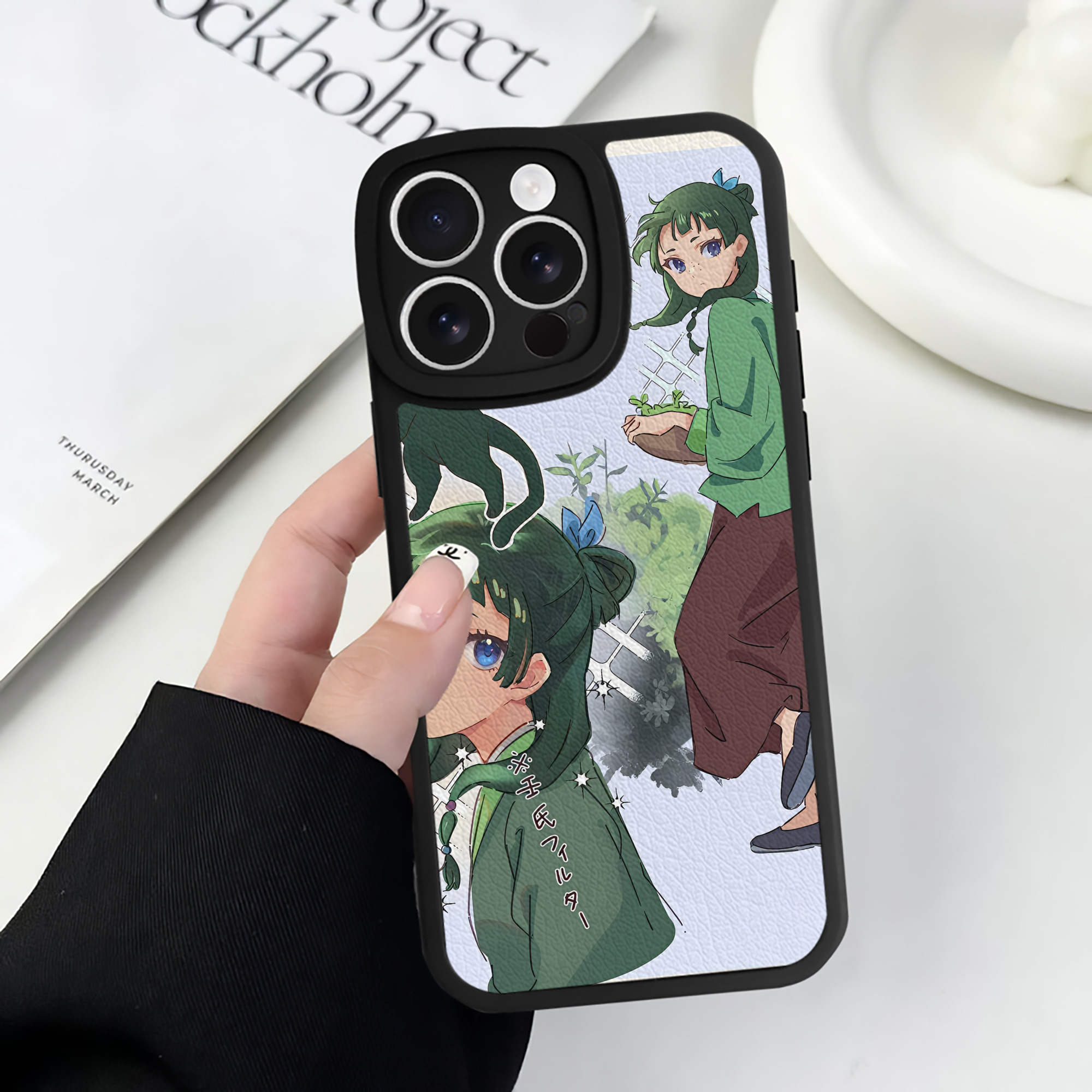 （画像用） 薬屋のひとりごと The Apothecary Diaries 【iPhone 16シリーズ対応】シリコンスマホケース（レザー調） 材質：シリコン